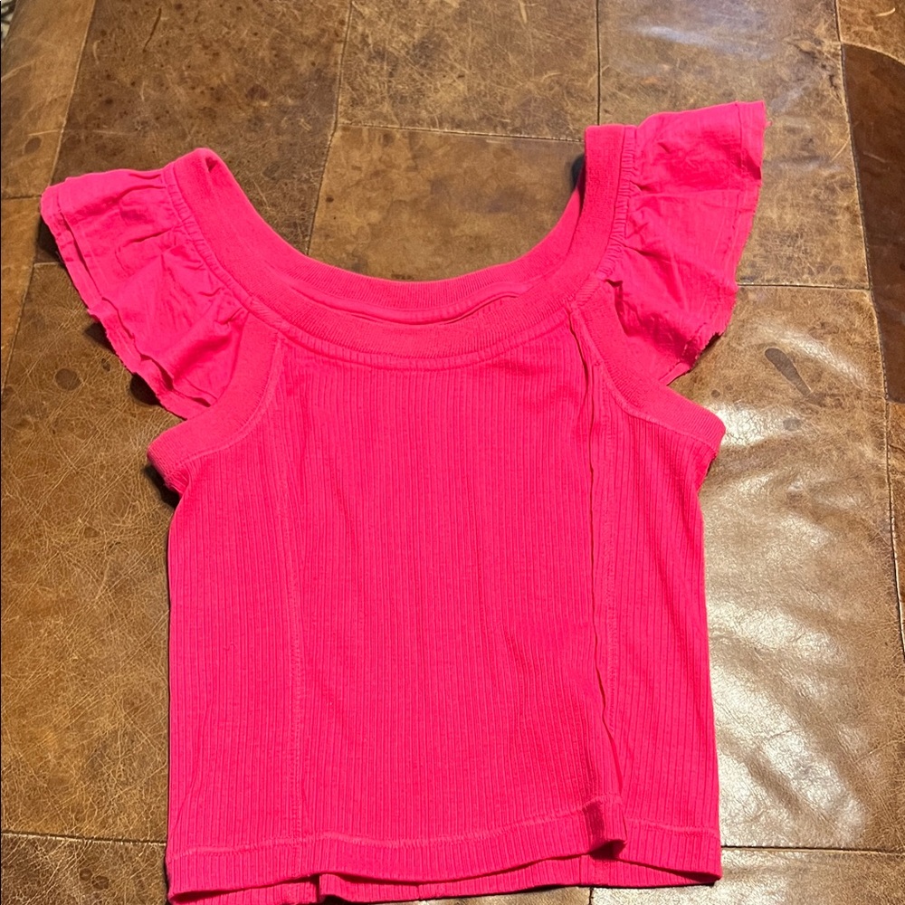 Anthropologie Pilcro hot pink top